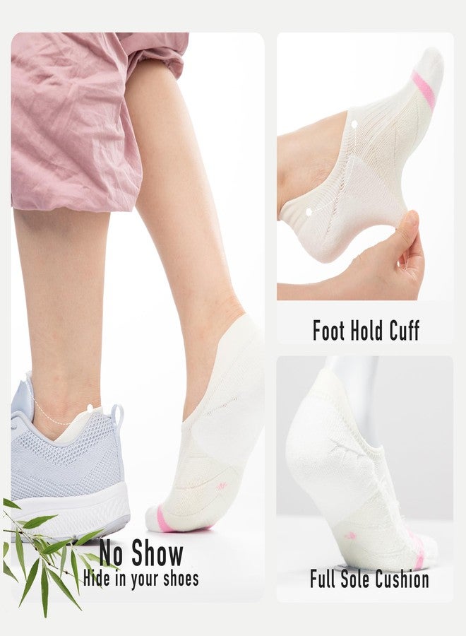 BRISIRA Bamboo Viscose Coolmax Running Golf No Show Socks Women Compression Moisture Wicking Performance Low Cut Tab Athletic - Image 4